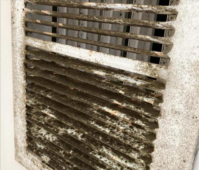 vent filled with dust and debris