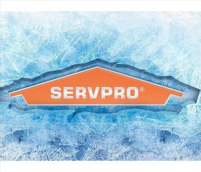 SERVPRO logo with ice background