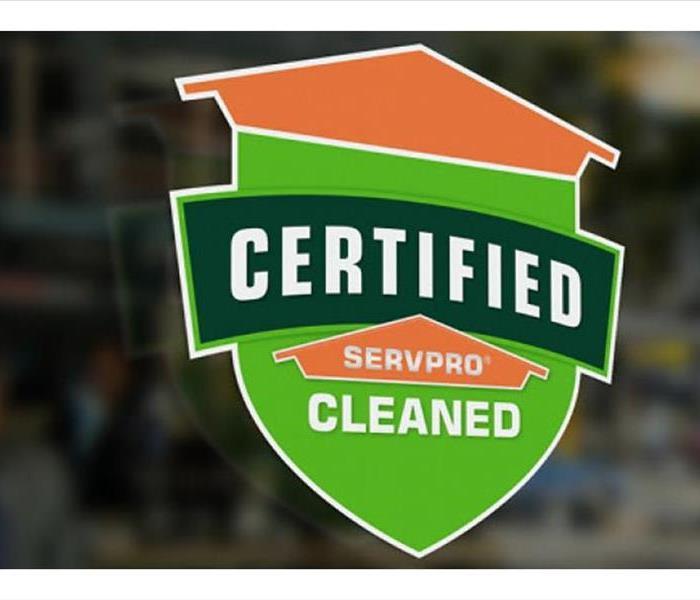 Certified:SERVPRO Cleaned Shield logo