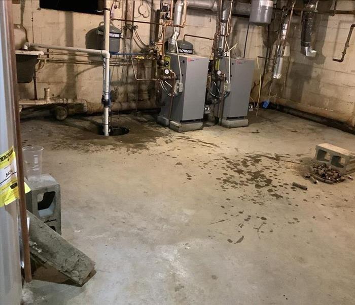 sewage in basement